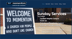 Desktop Screenshot of momentumchurch.com