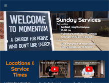 Tablet Screenshot of momentumchurch.com